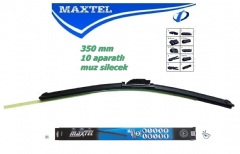 MAXTEL 350mm Muz Tip Standart Silecek Süpürgesi 10 Aparatlı