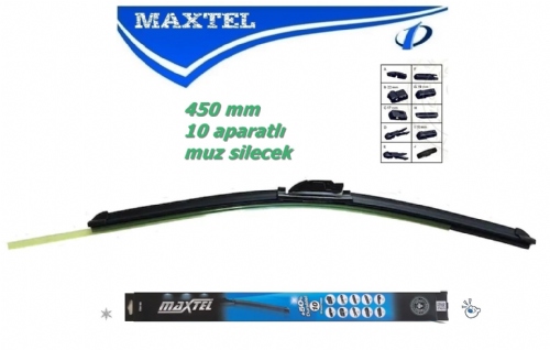 MAXTEL 450mm Muz Tip Standart Silecek Süpürgesi 10 Aparatlı